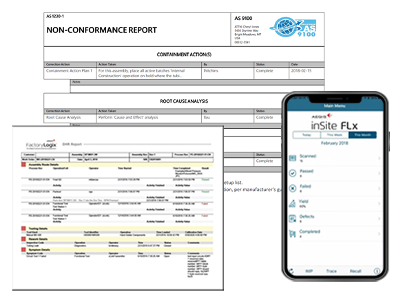 Collage of reports and data collection