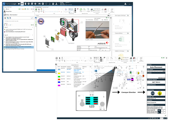 collage of MRO software work instruction screen images