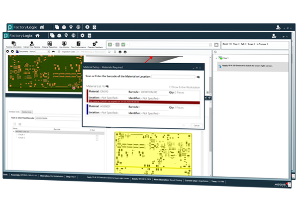 Material Lifecycle Management screen