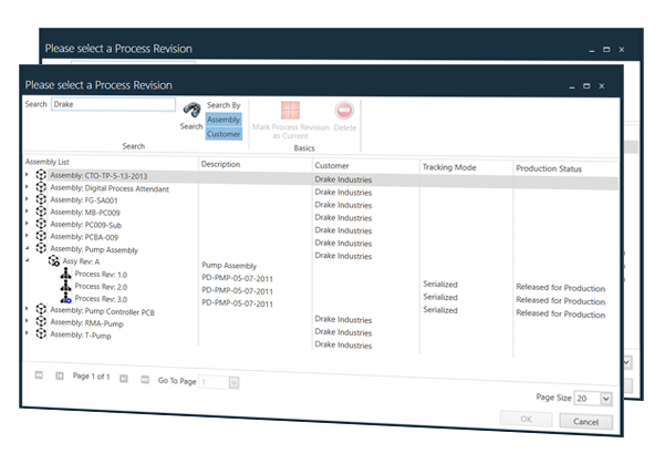 Revision control screen